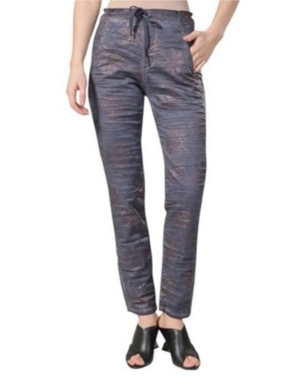 Alembika NWT Iconic Stretch Jeans Rust Blue Print Size US 14-16 Alembika 5